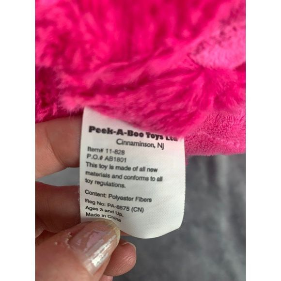 Peek a boo toys Hot Pink‎ Unicorn Llama Stuffed Plush Animal Toy - Picture 5 of 6